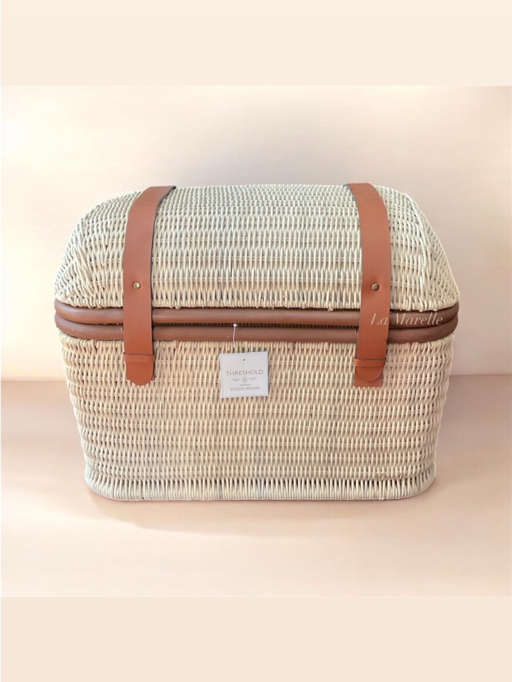 21" Woven Rattan Storage Trunk Brown - Threshold™ designed with Studio McGee - Picture 5 of 8